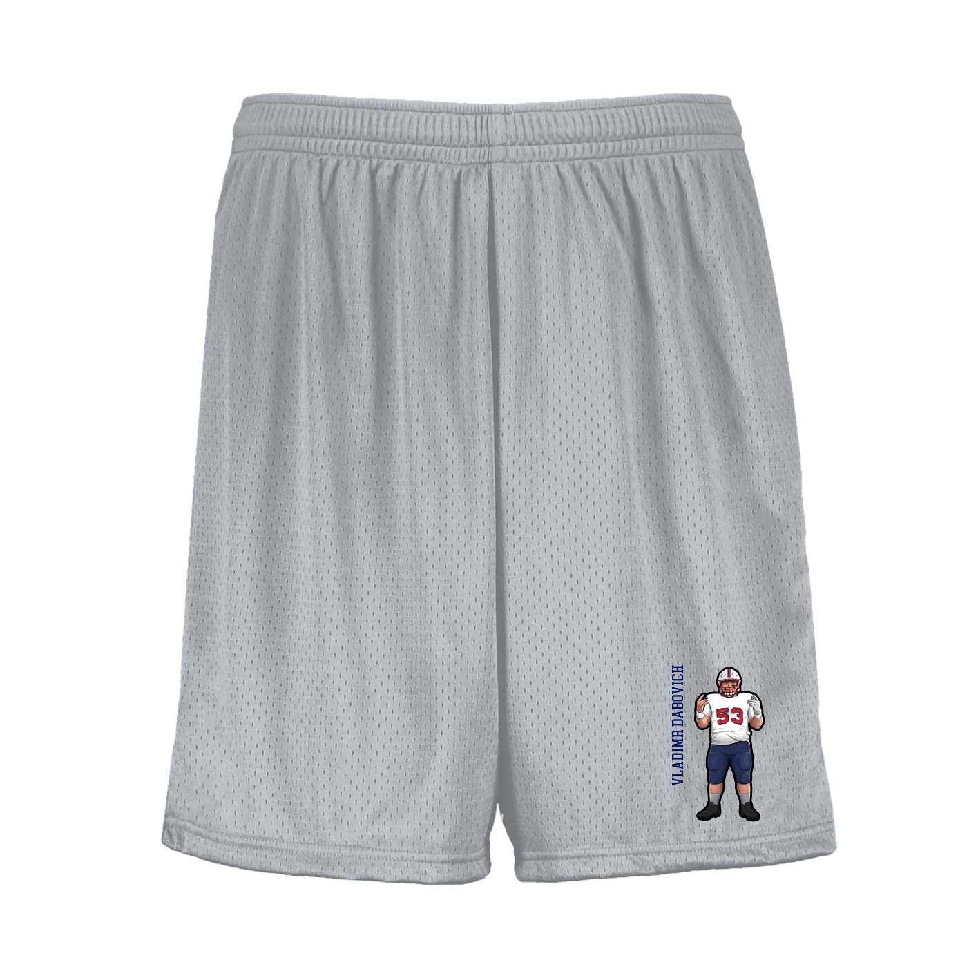 Shorts — Name Vertical in Silver