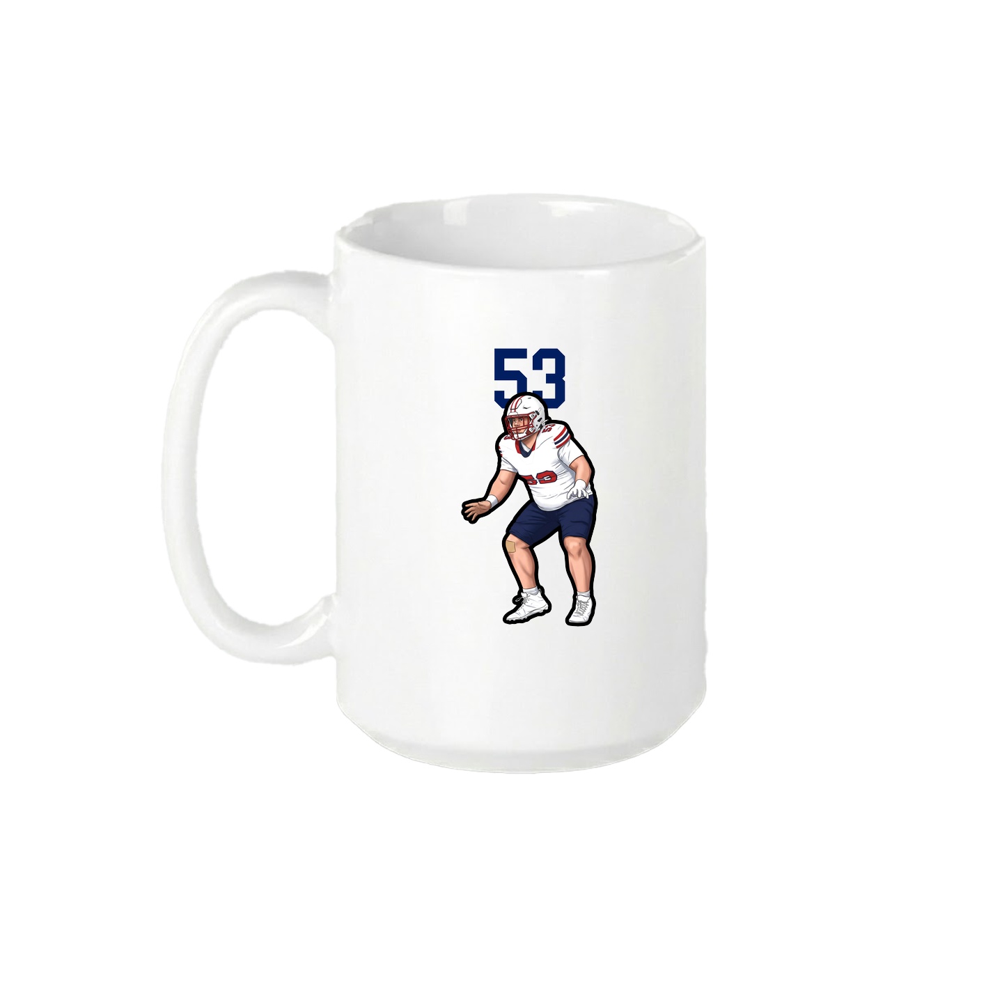 15oz Coffee Mug — Number Top in White