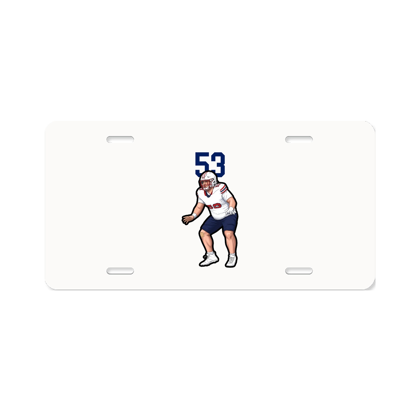 License Plate — Number Top in Classic