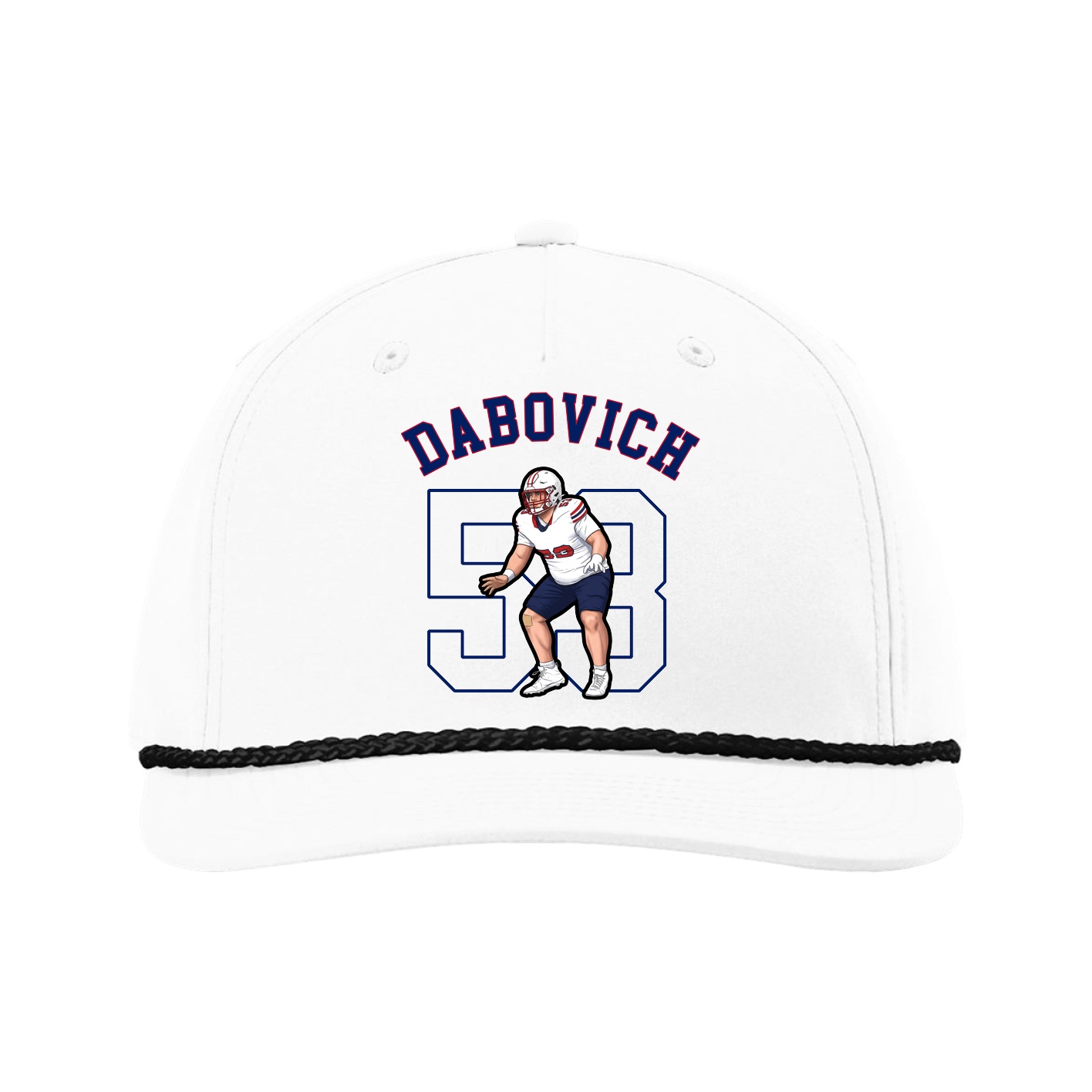 Five-Panel Classic Rope Cap — Shirsey Arch in White