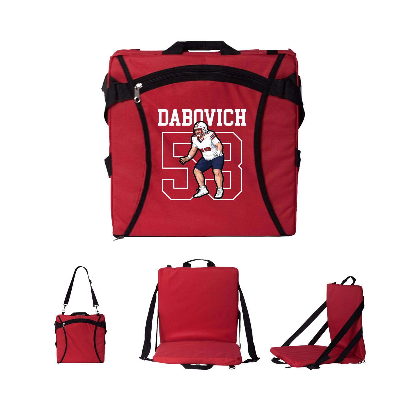 Folding Stadium Seat — Shirsey in Red