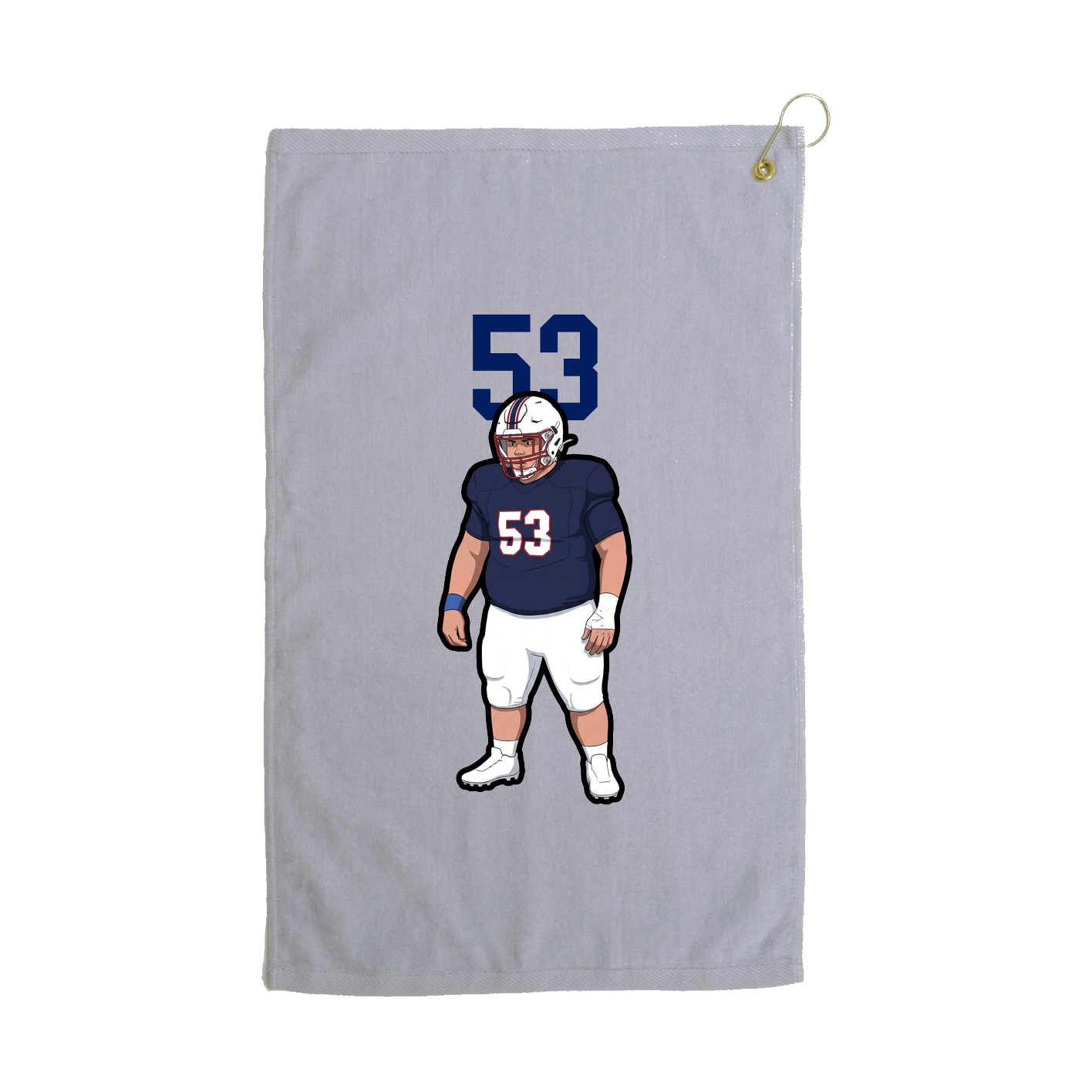 Golf Towel — Number Top in Grey