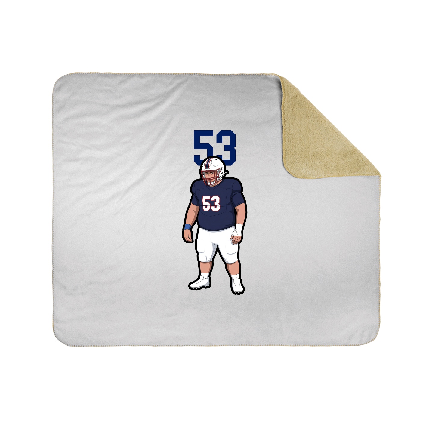 Throw Blanket — Number Top in White