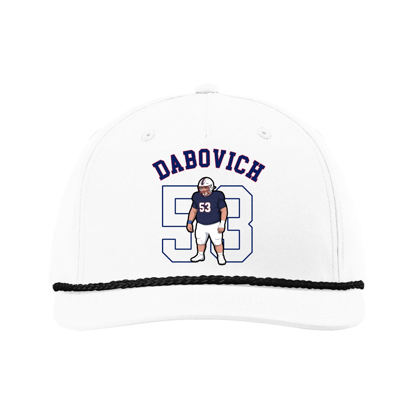 Five-Panel Classic Rope Cap — Shirsey Arch in White