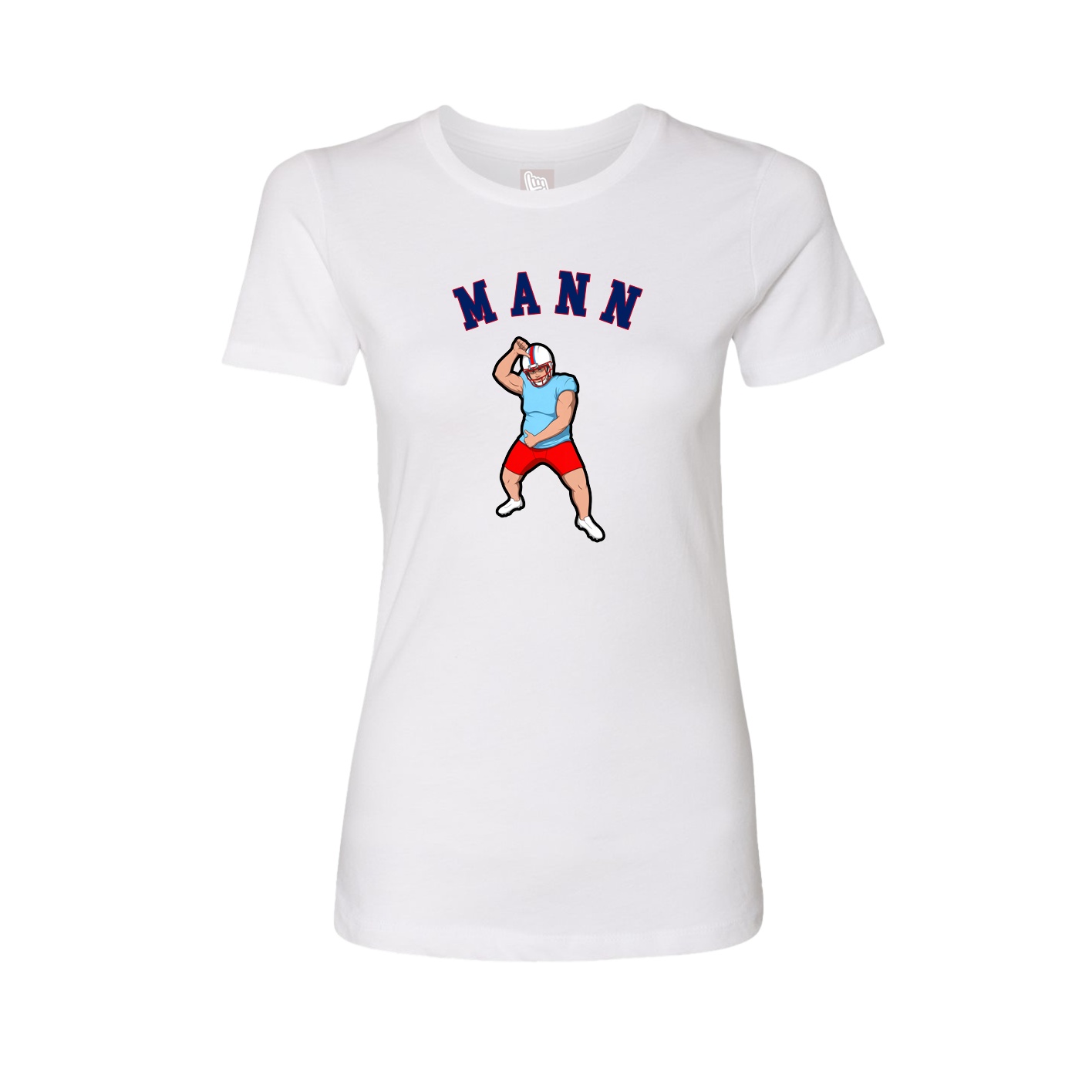 Fitted Women's Tee — Shirsey Arch in White