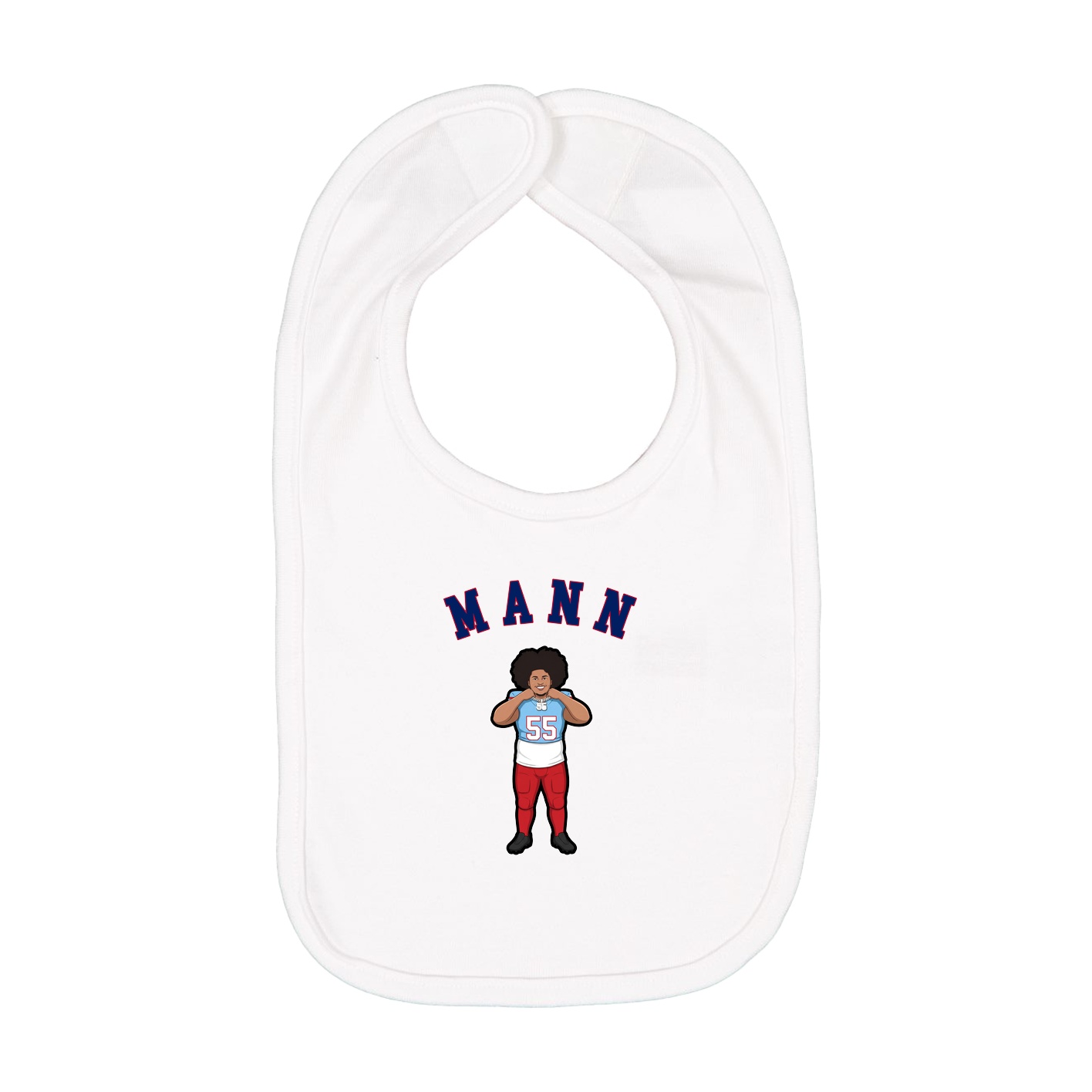 Infant Bib — Shirsey Arch in White