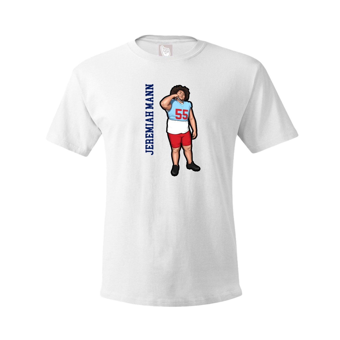 Tee — Name Vertical in White