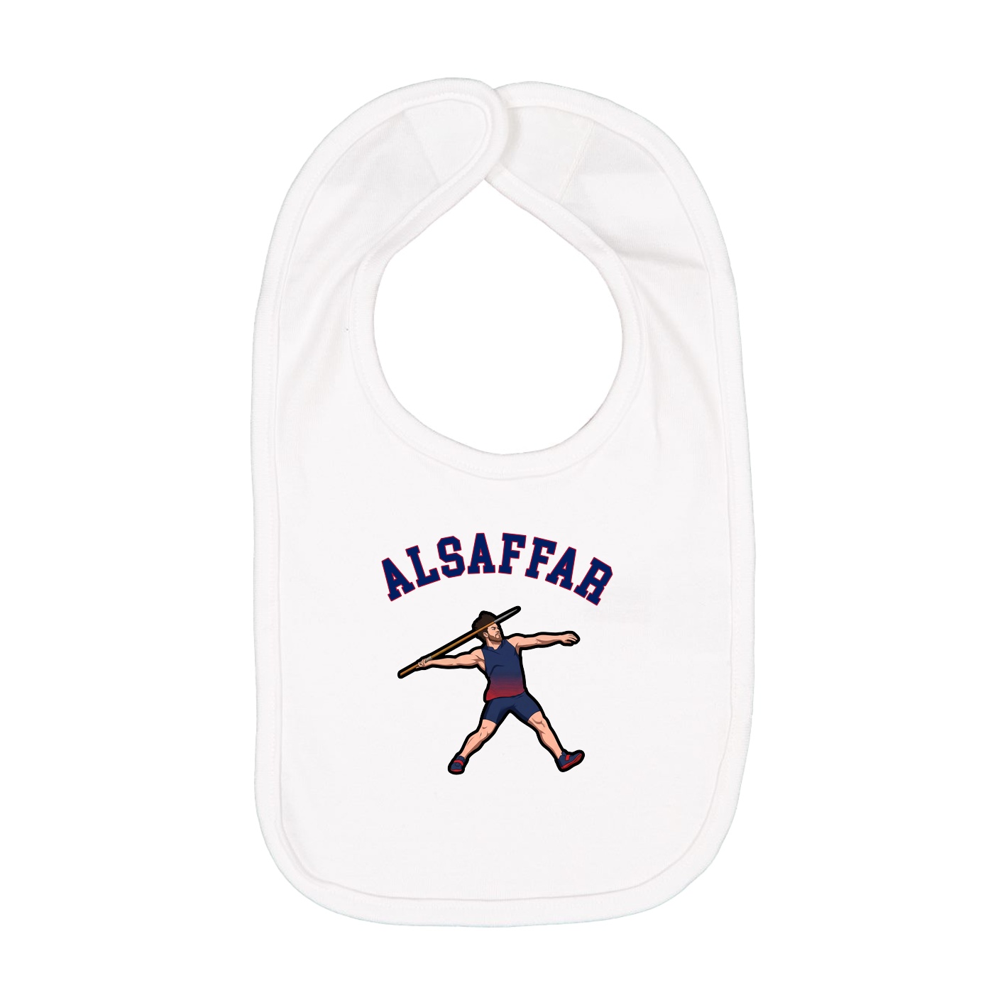 Infant Bib — Shirsey Arch in White