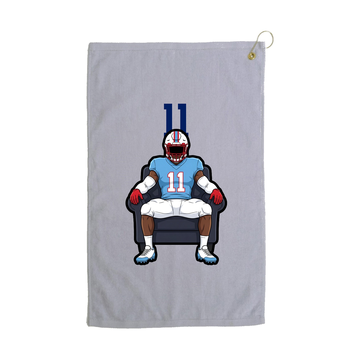 Golf Towel — Number Top in Grey