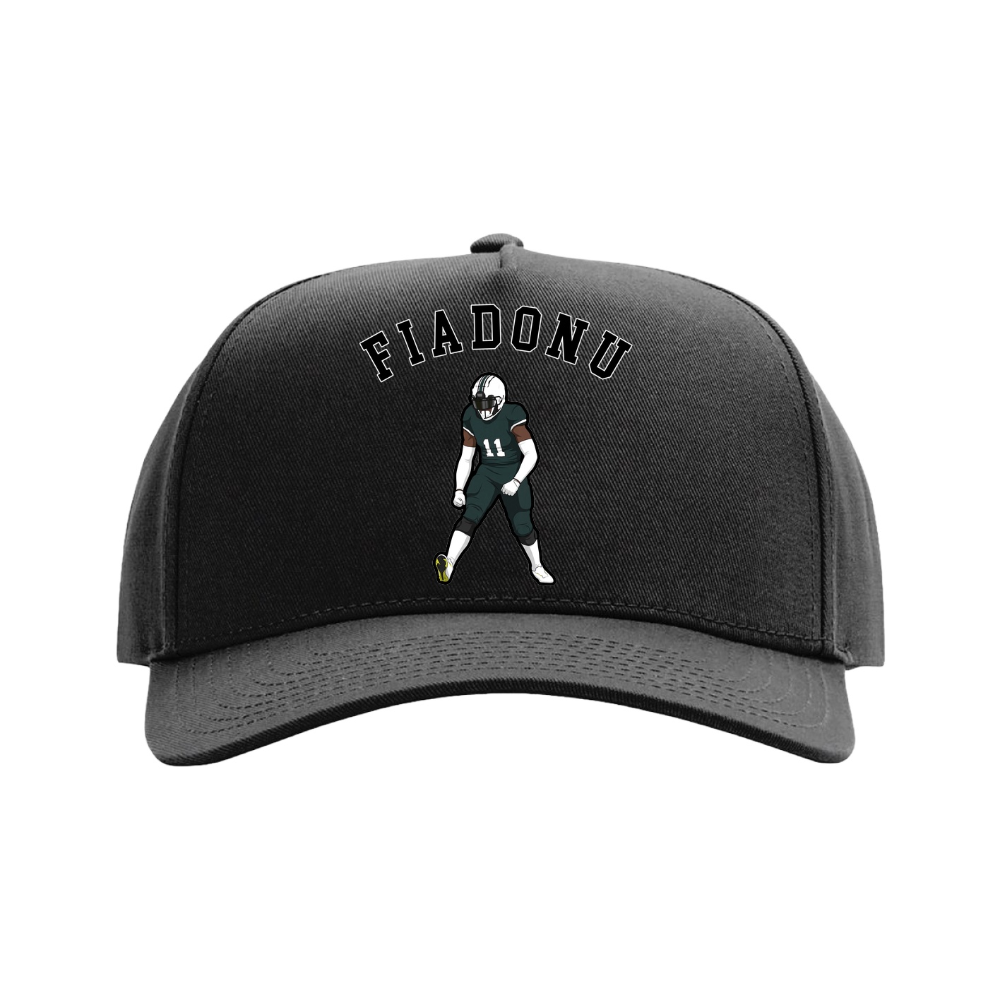 Full Fabric Five-Panel Champ Cap — Shirsey Arch in Black