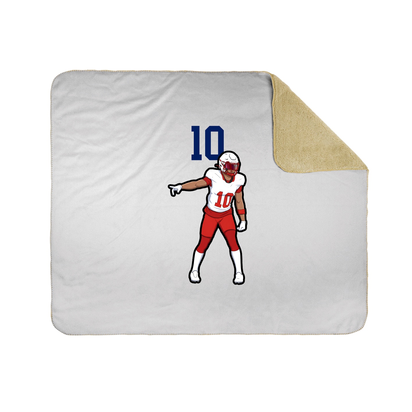 Throw Blanket — Number Top in White