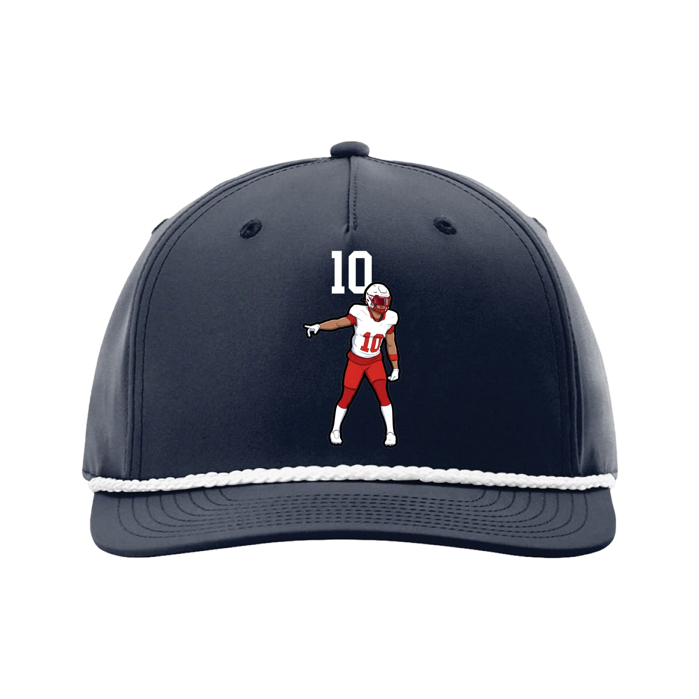 Five-Panel Classic Rope Cap — Number Top in Navy