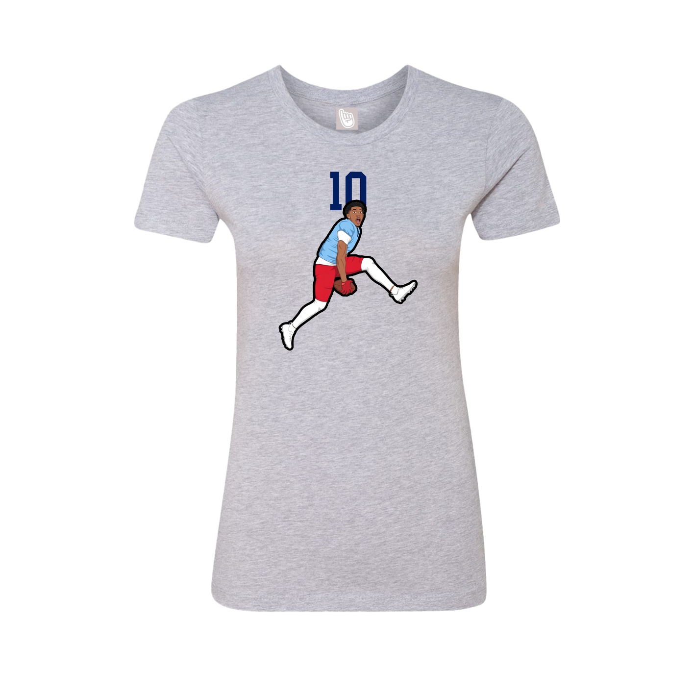 Womens Tee — Number Top in Grey