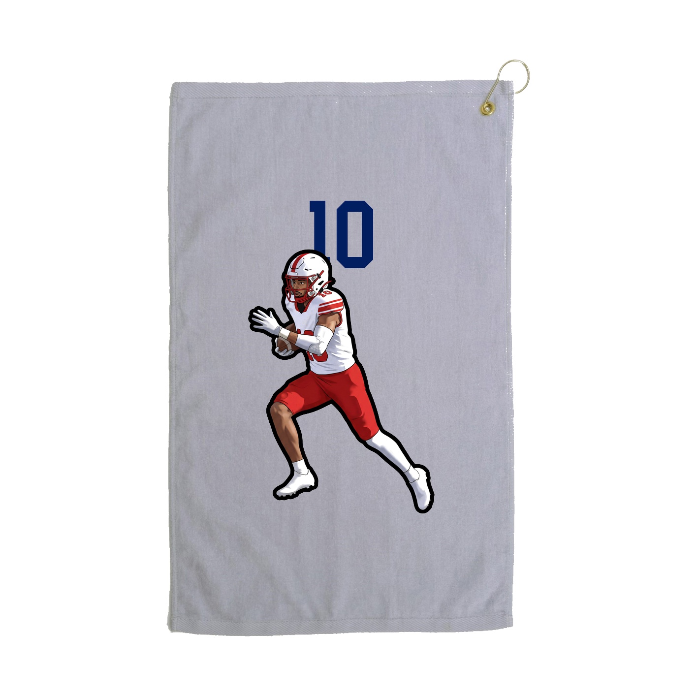 Golf Towel — Number Top in Grey