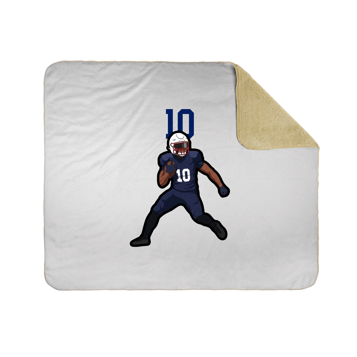 Throw Blanket — Number Top in White