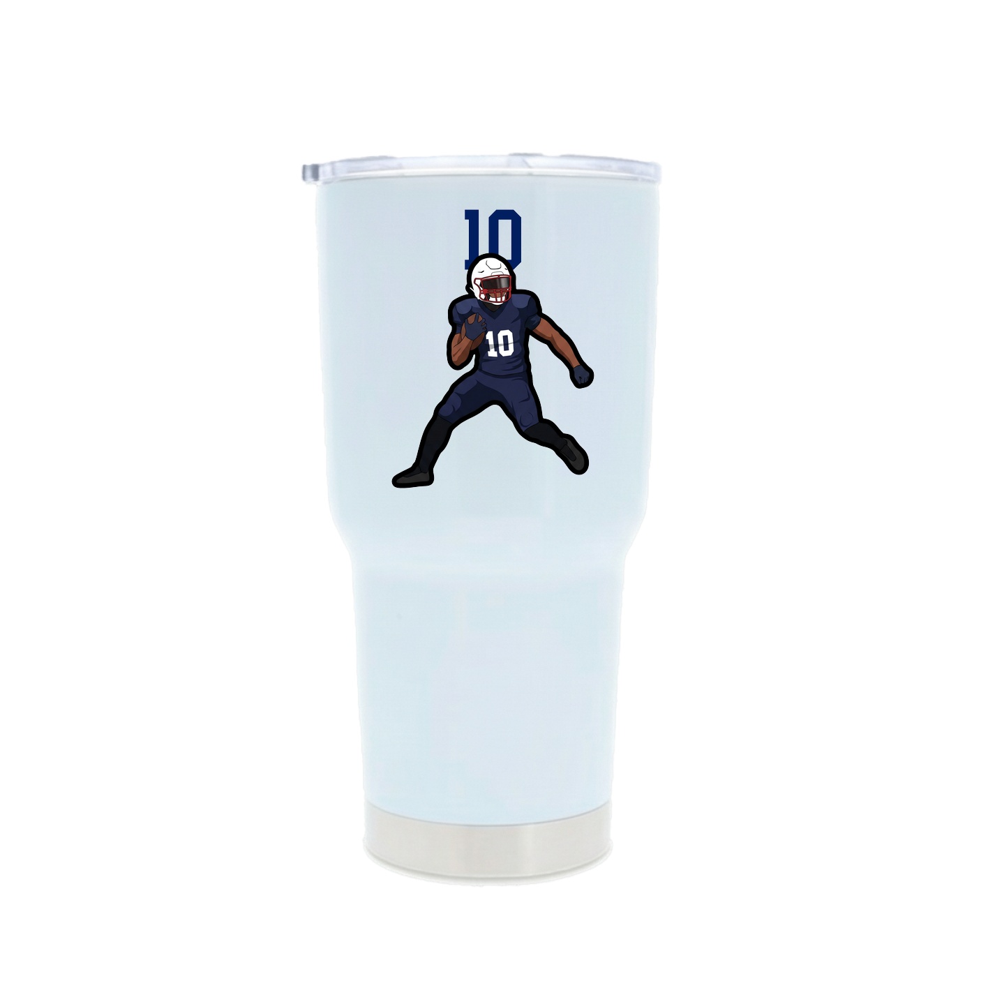 30oz Stainless Steel Tumbler — Number Top in White