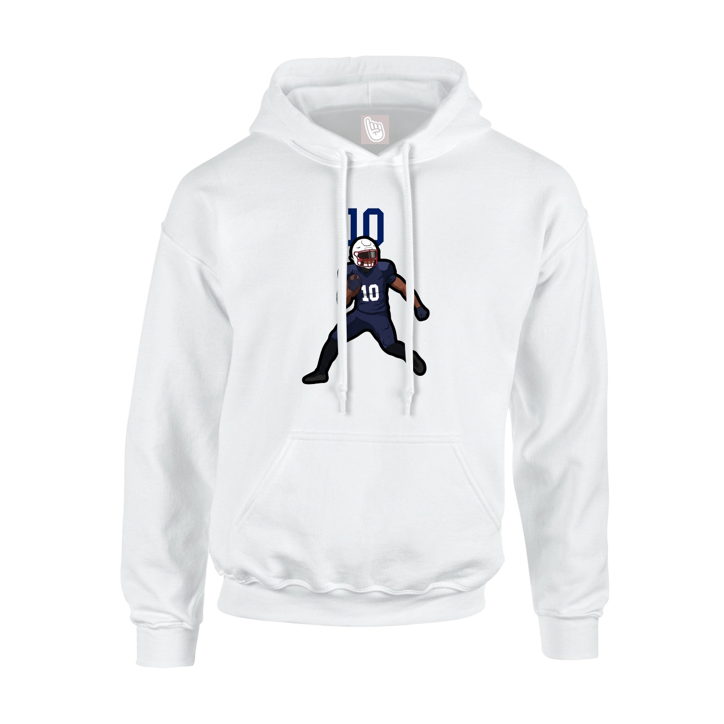 Hoodie — Number Top in White