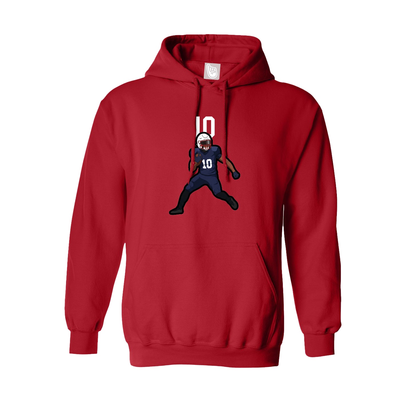 Youth Hoodie — Number Top in Red