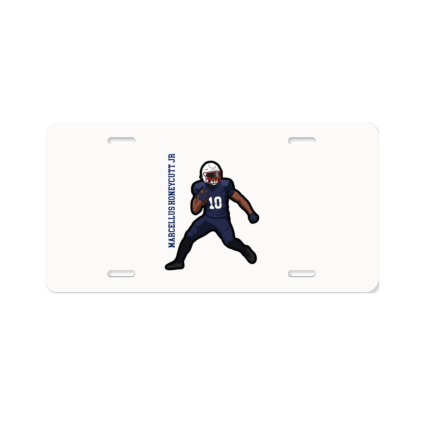 License Plate — Name Vertical in Classic