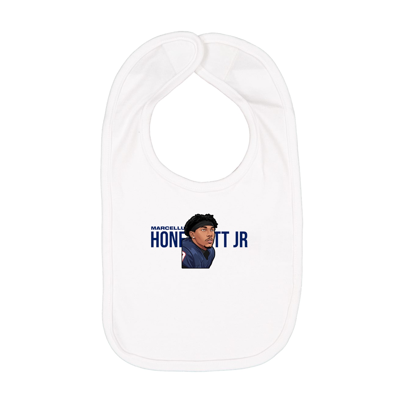 Infant Bib — Player Name in White