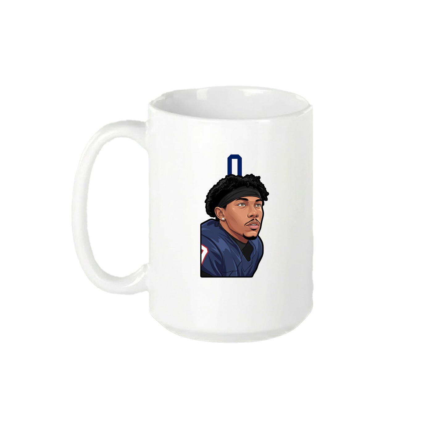 15oz Coffee Mug — Number Top in White