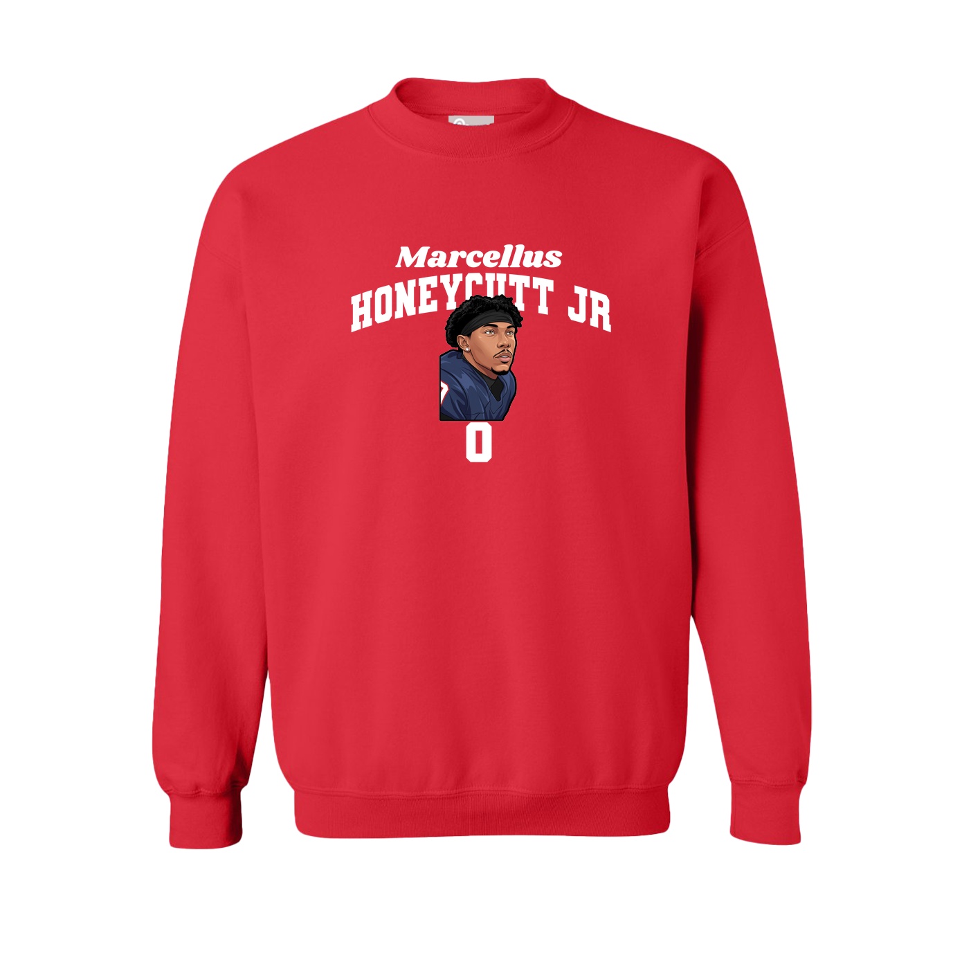 Fleece Crew — Signature Arch in Red
