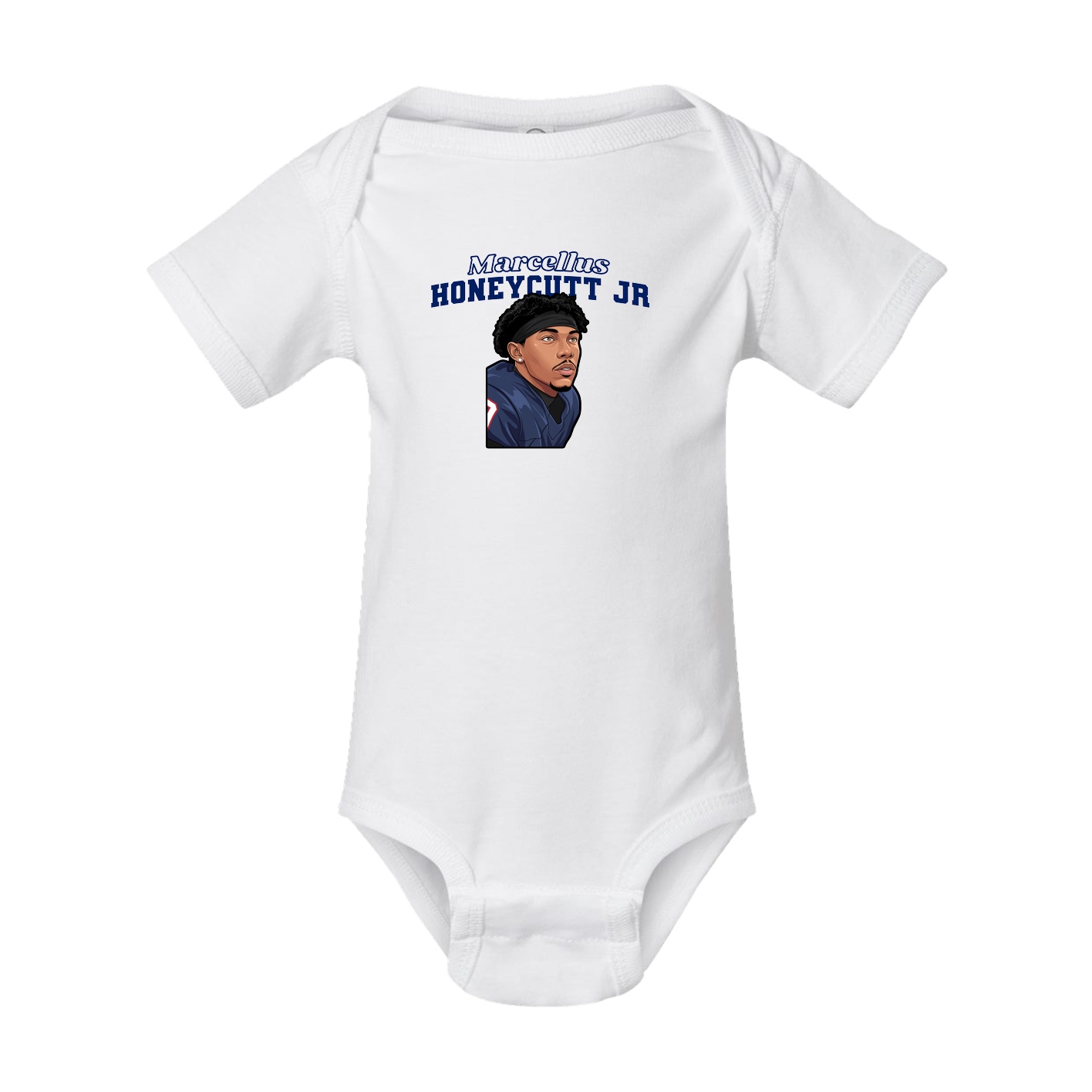 Baby Onesie — Name Arch in White