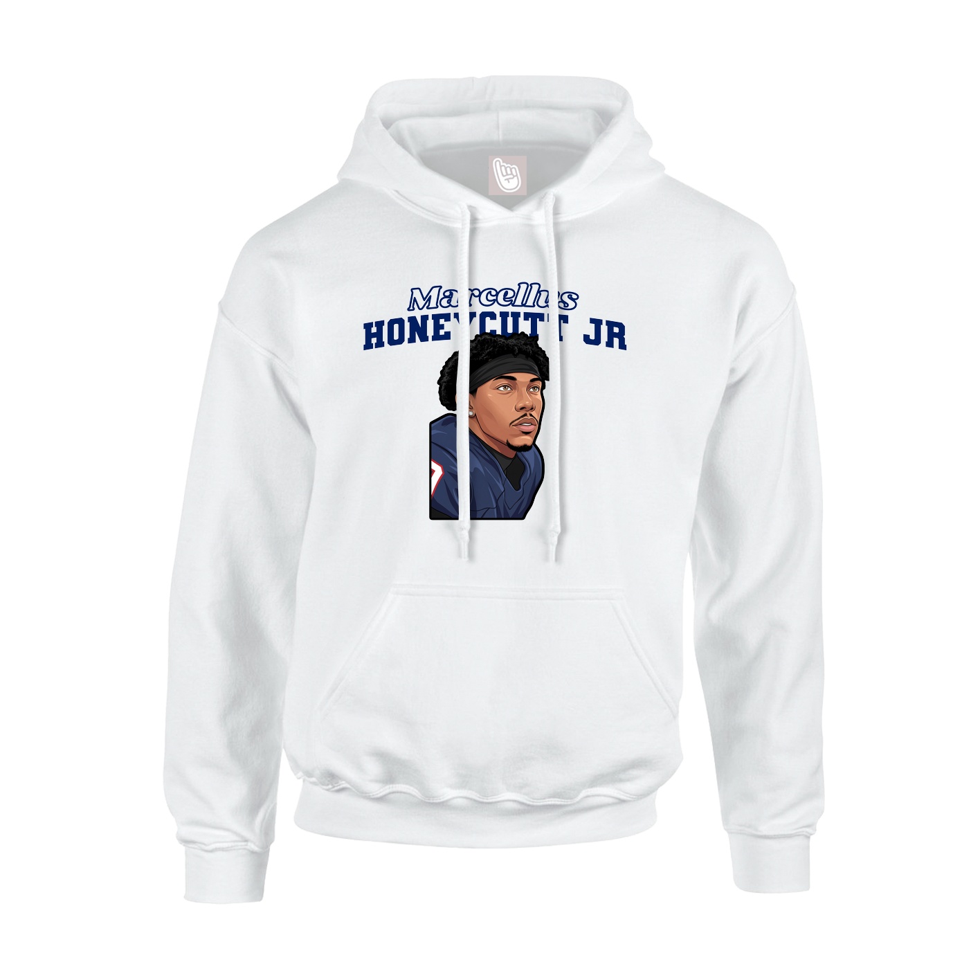 Hoodie — Name Arch in White