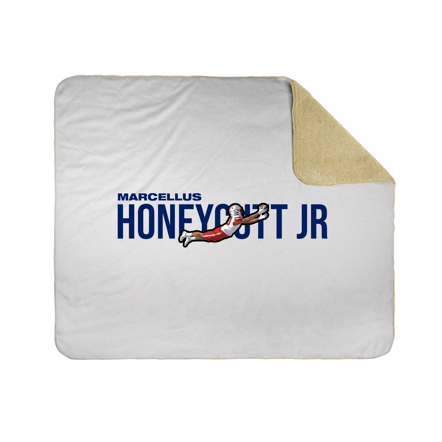 Throw Blanket — Player Name in White