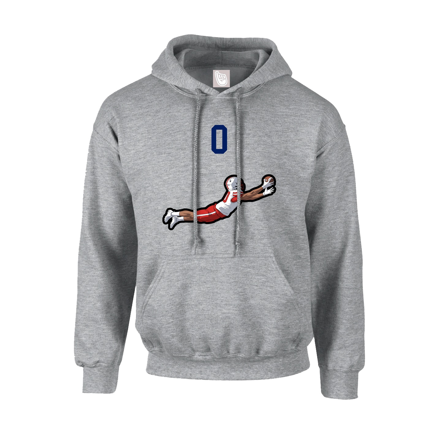 Youth Hoodie — Number Top in Grey