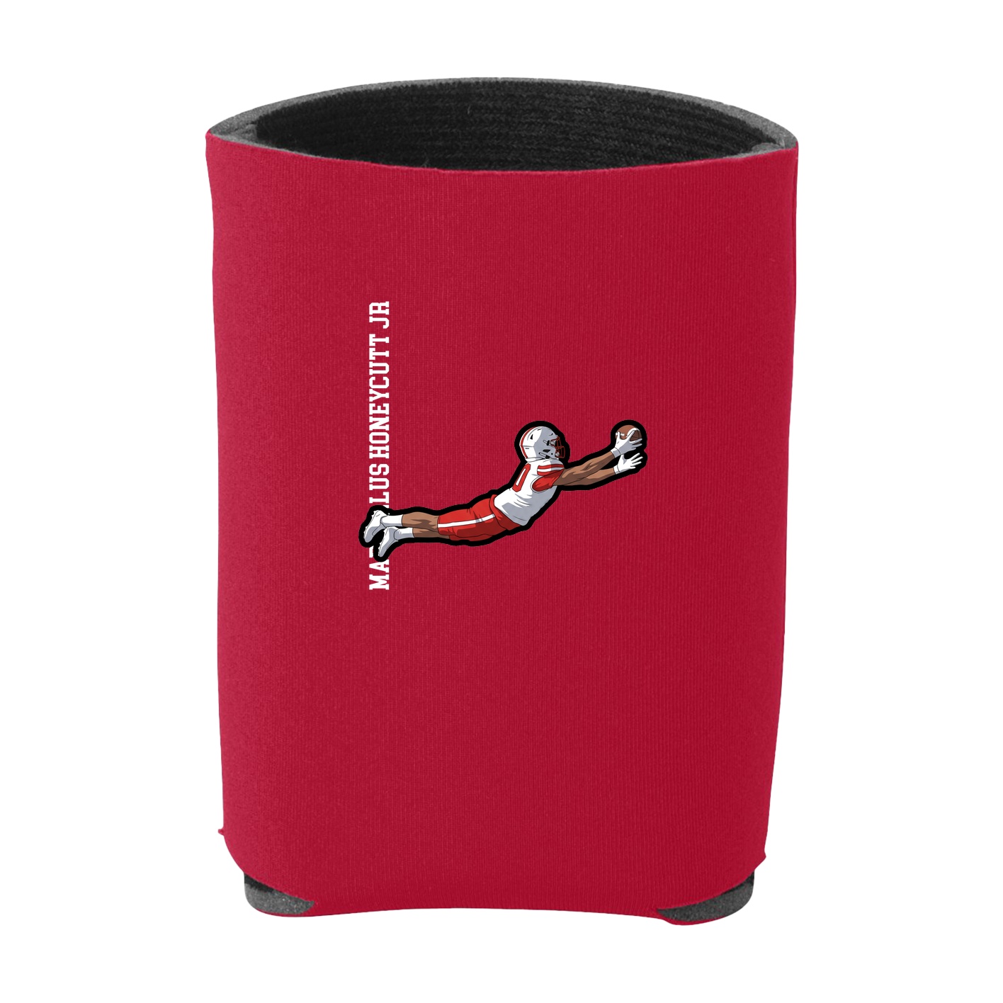 Can Holder — Name Vertical in Red