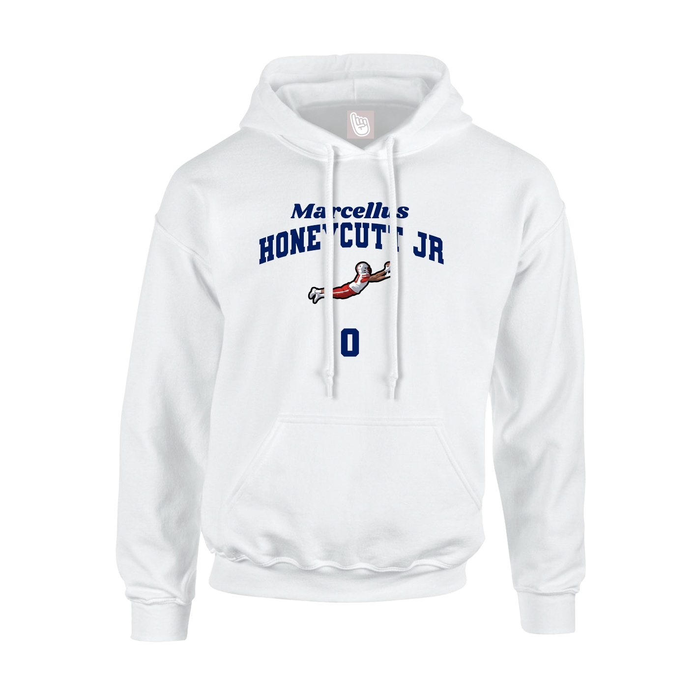 Youth Hoodie — Signature Arch in White