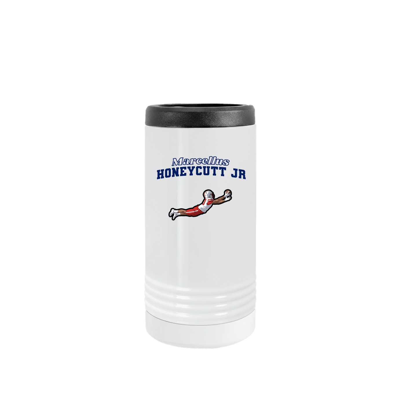Slim Beverage Holder — Name Arch in White