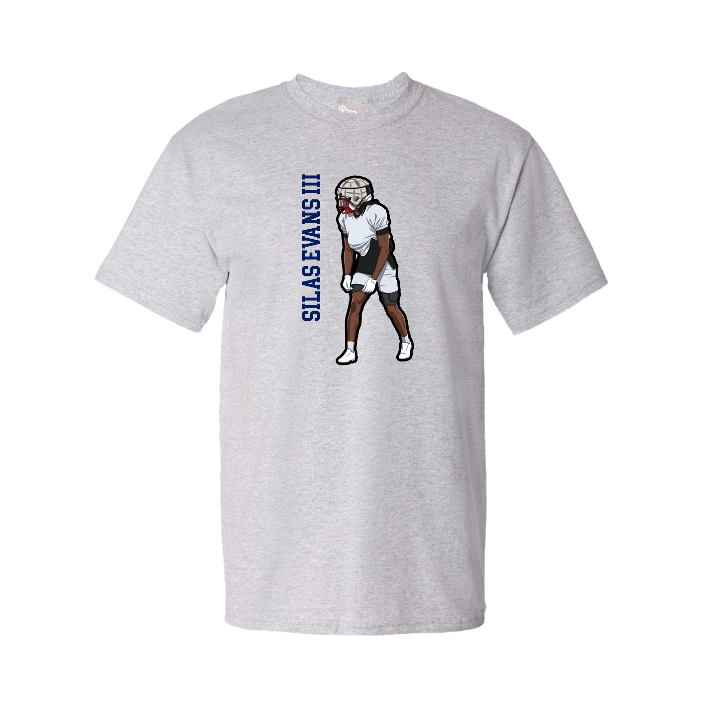 Youth Tee — Name Vertical in Grey