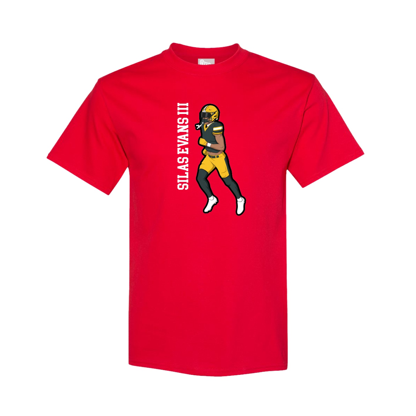 Youth Tee — Name Vertical in Red