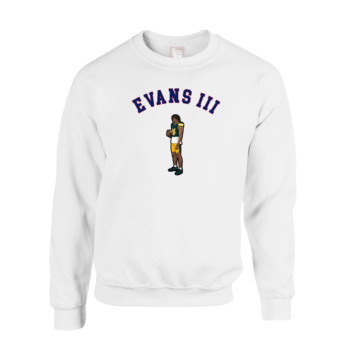 Fleece Crew — Shirsey Arch in White