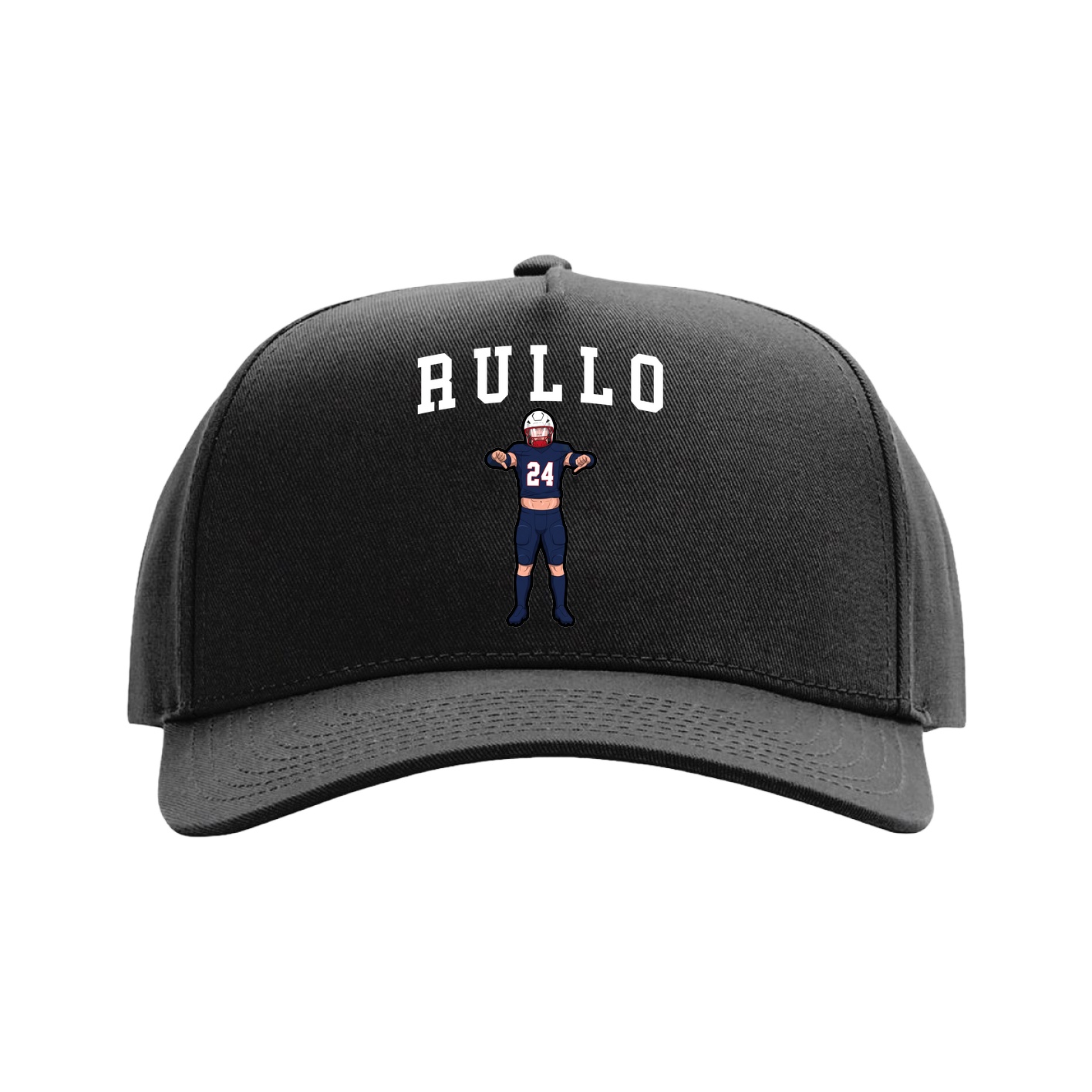 Full Fabric Five-Panel Champ Cap — Shirsey in Black