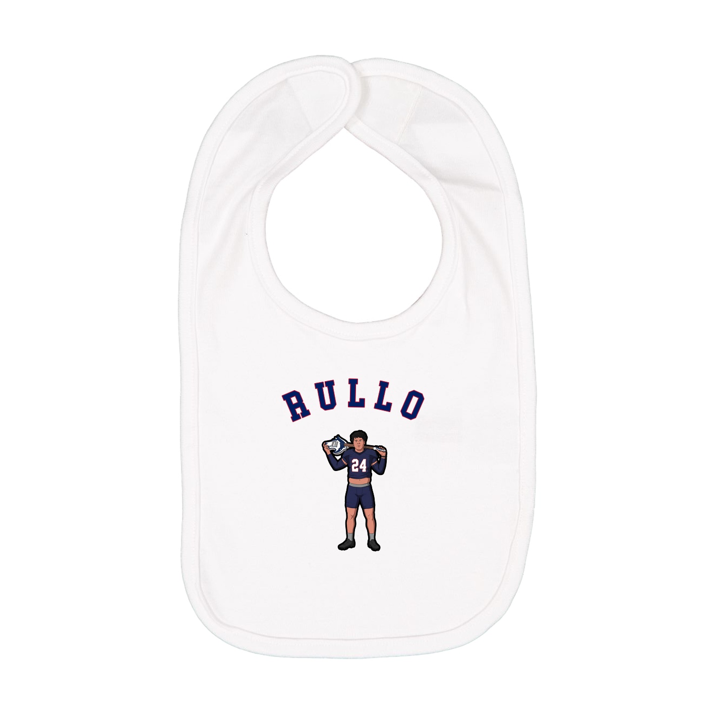 Infant Bib — Shirsey Arch in White