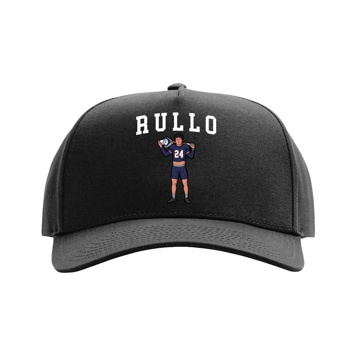 Full Fabric Five-Panel Champ Cap — Shirsey in Black