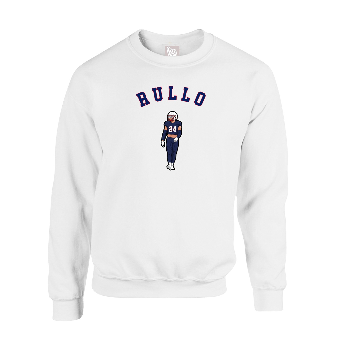 Fleece Crew — Shirsey Arch in White