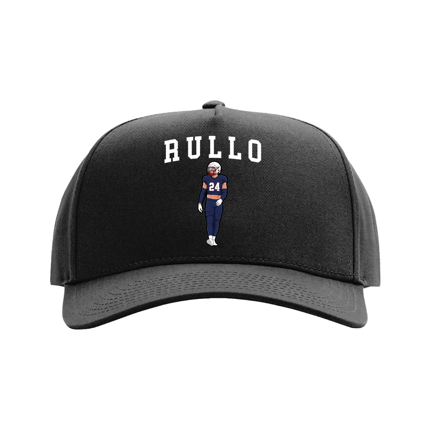 Full Fabric Five-Panel Champ Cap — Shirsey in Black