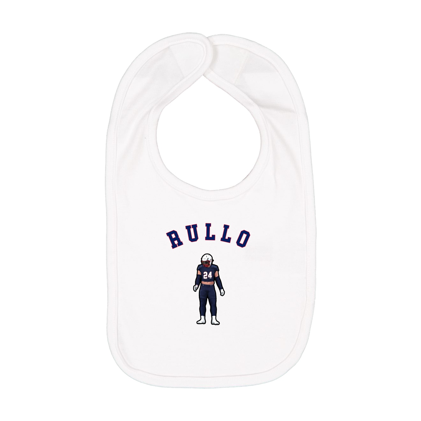 Infant Bib — Shirsey Arch in White