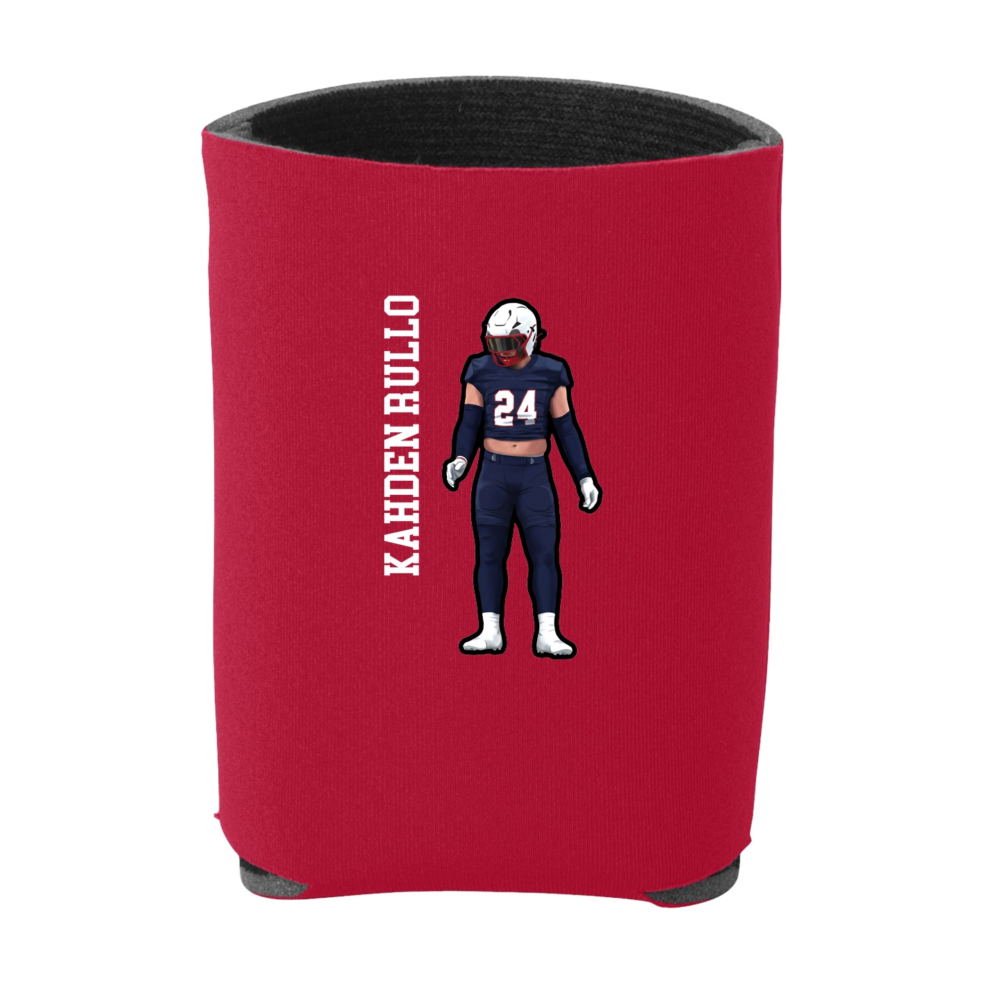 Can Holder — Name Vertical in Red