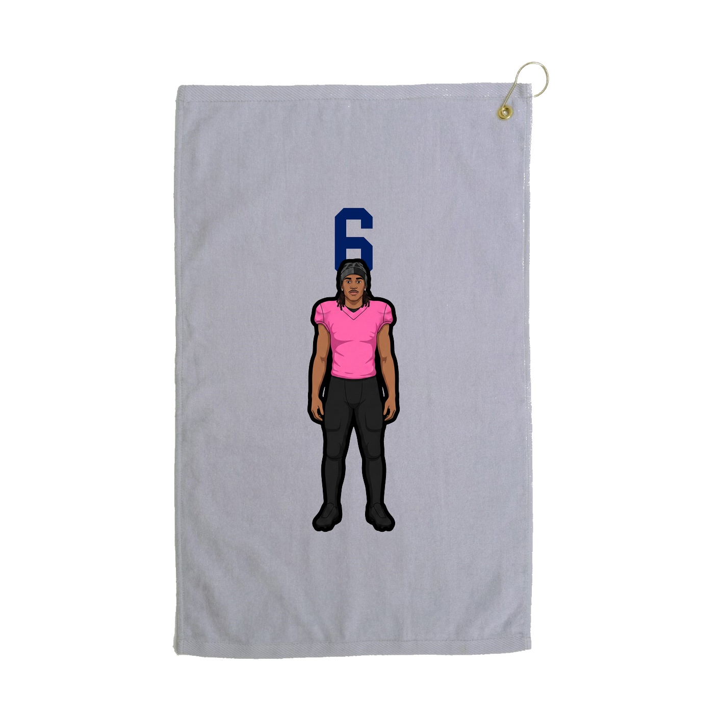 Golf Towel — Number Top in Grey