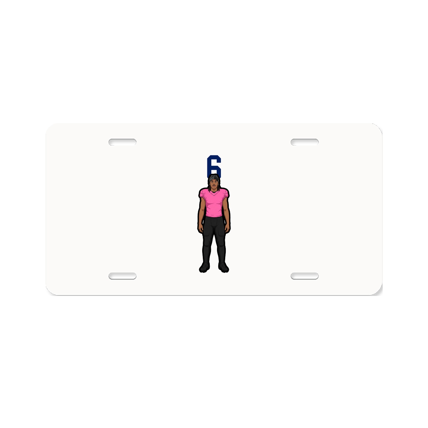License Plate — Number Top in Classic