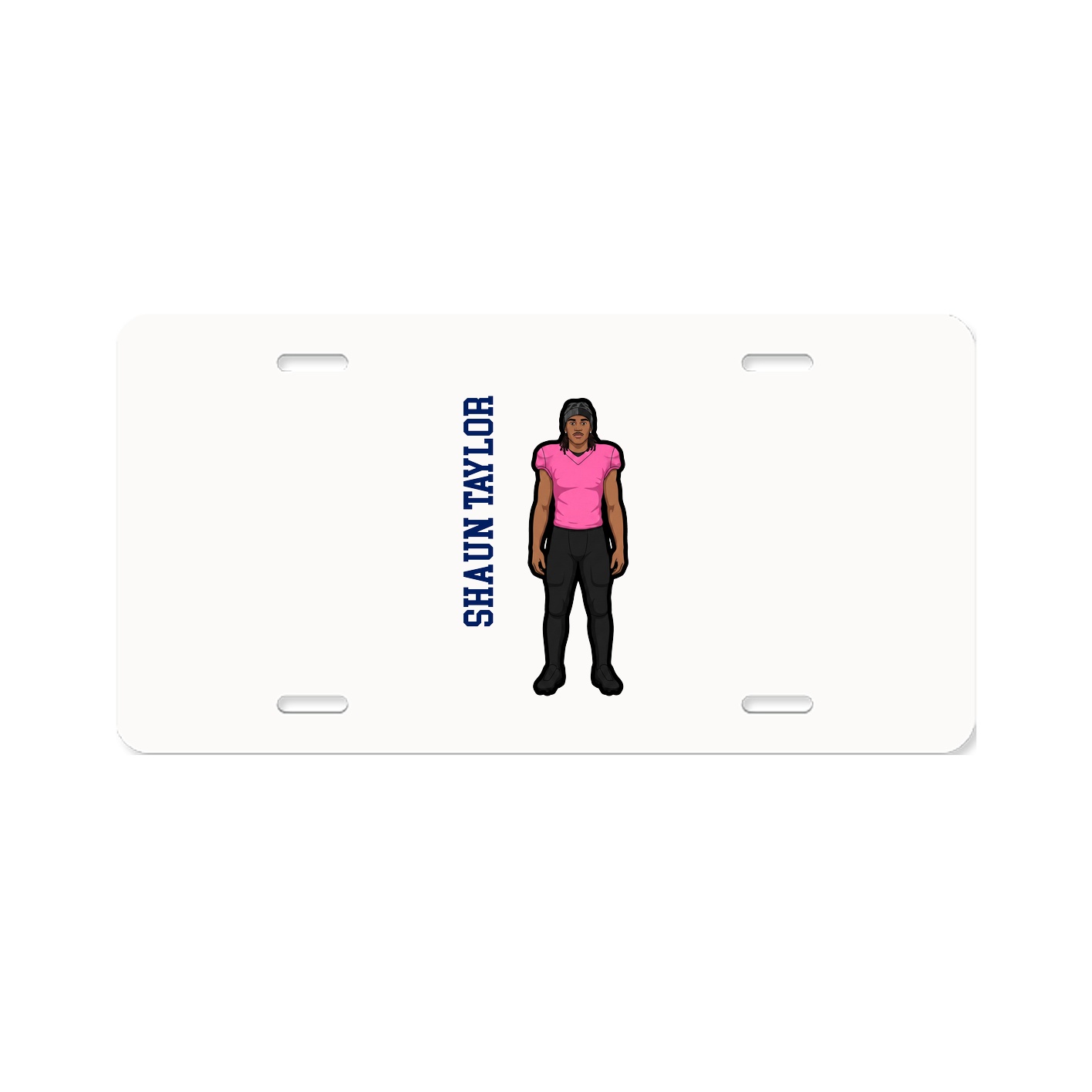 License Plate — Name Vertical in Classic