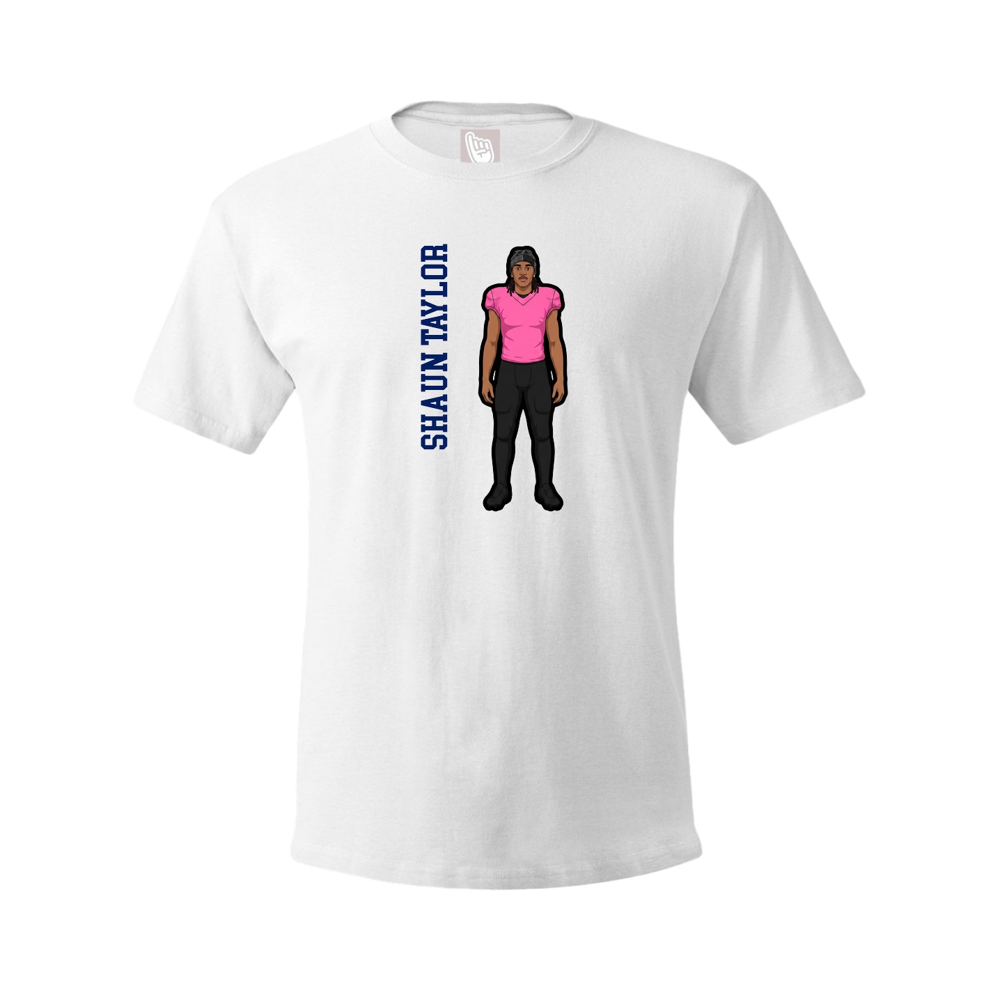 Youth Tee — Name Vertical in White