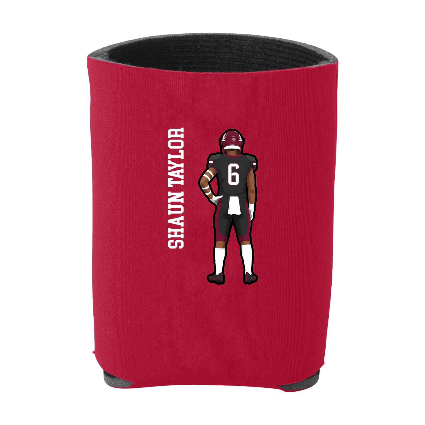 Can Holder — Name Vertical in Red