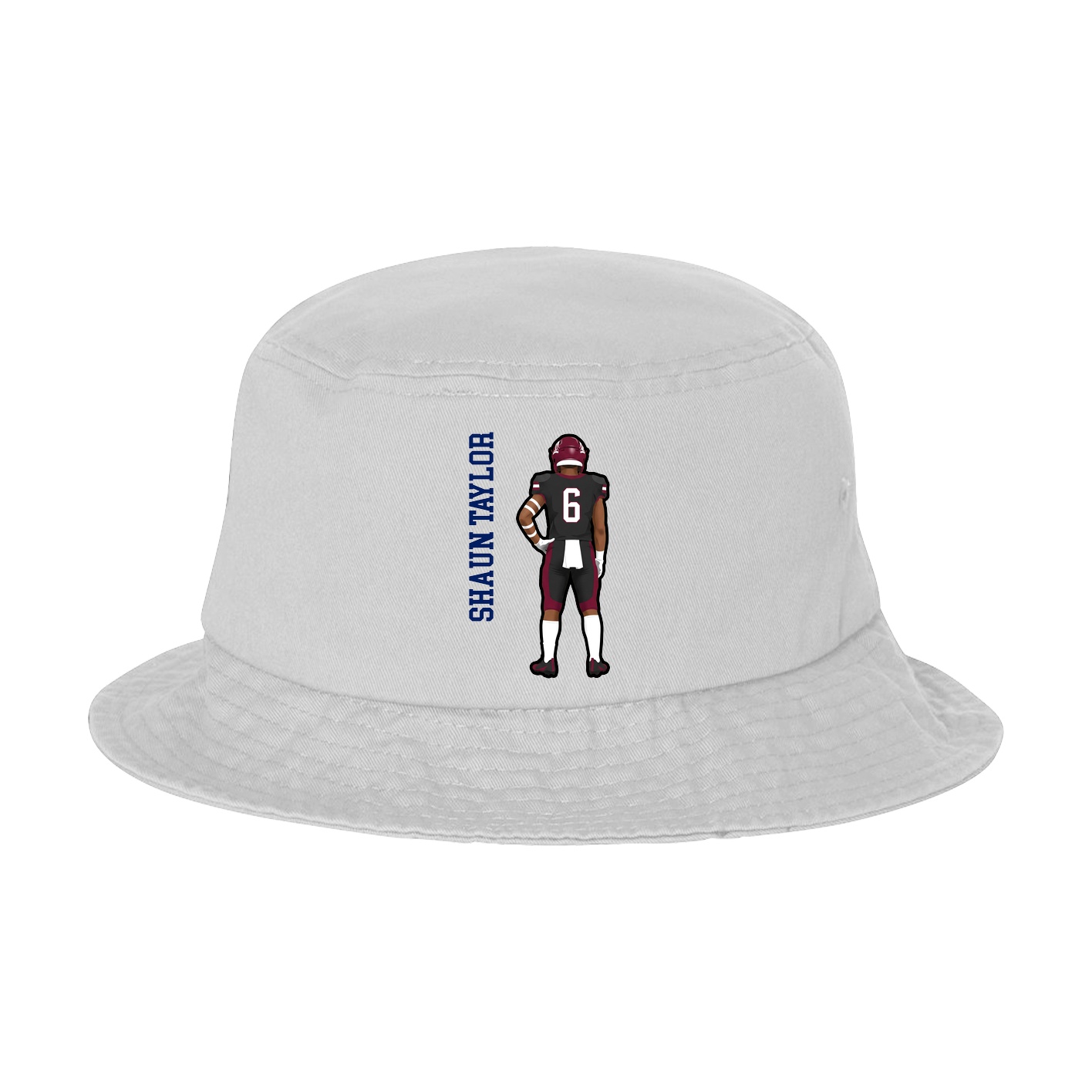 Bucket Cap — Name Vertical in White
