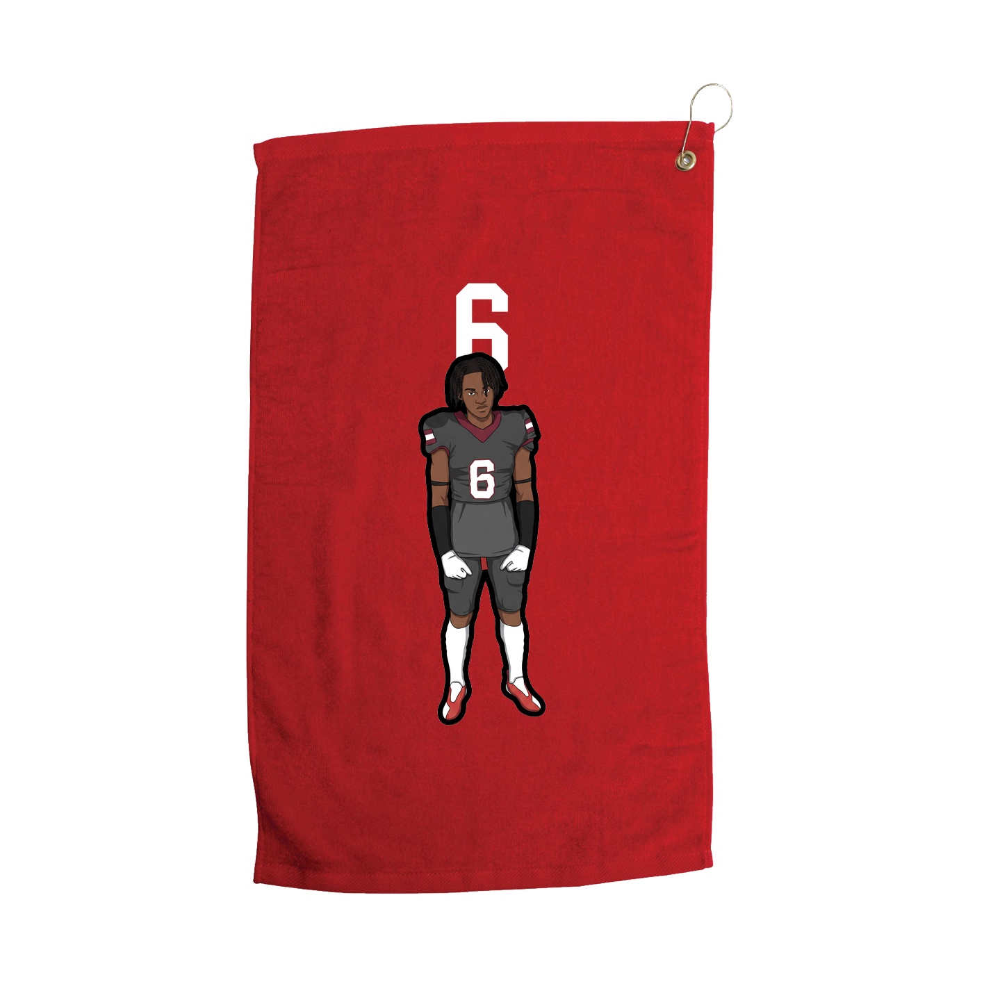 Golf Towel — Number Top in Red